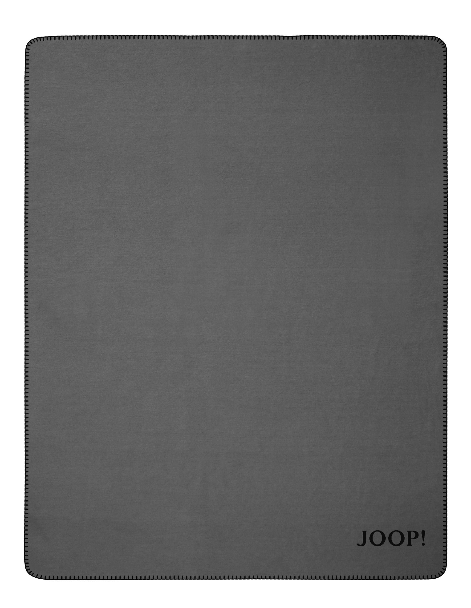 Wohndecke JOOP! Uni-Doupbleface graphit-schwarz Freisteller Vorderseite