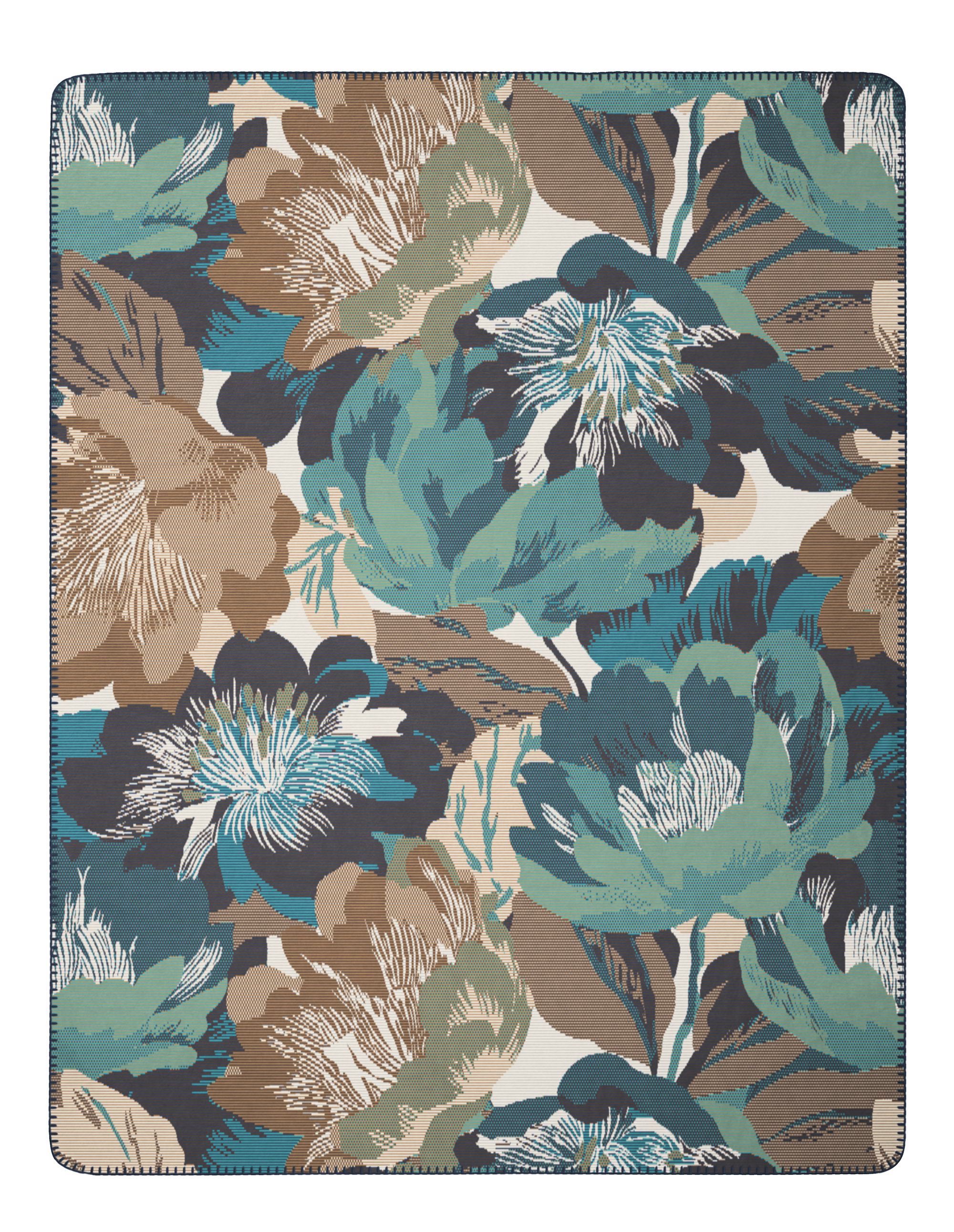 Kuscheldecke Winter Flora Freisteller glatt Vorderseite