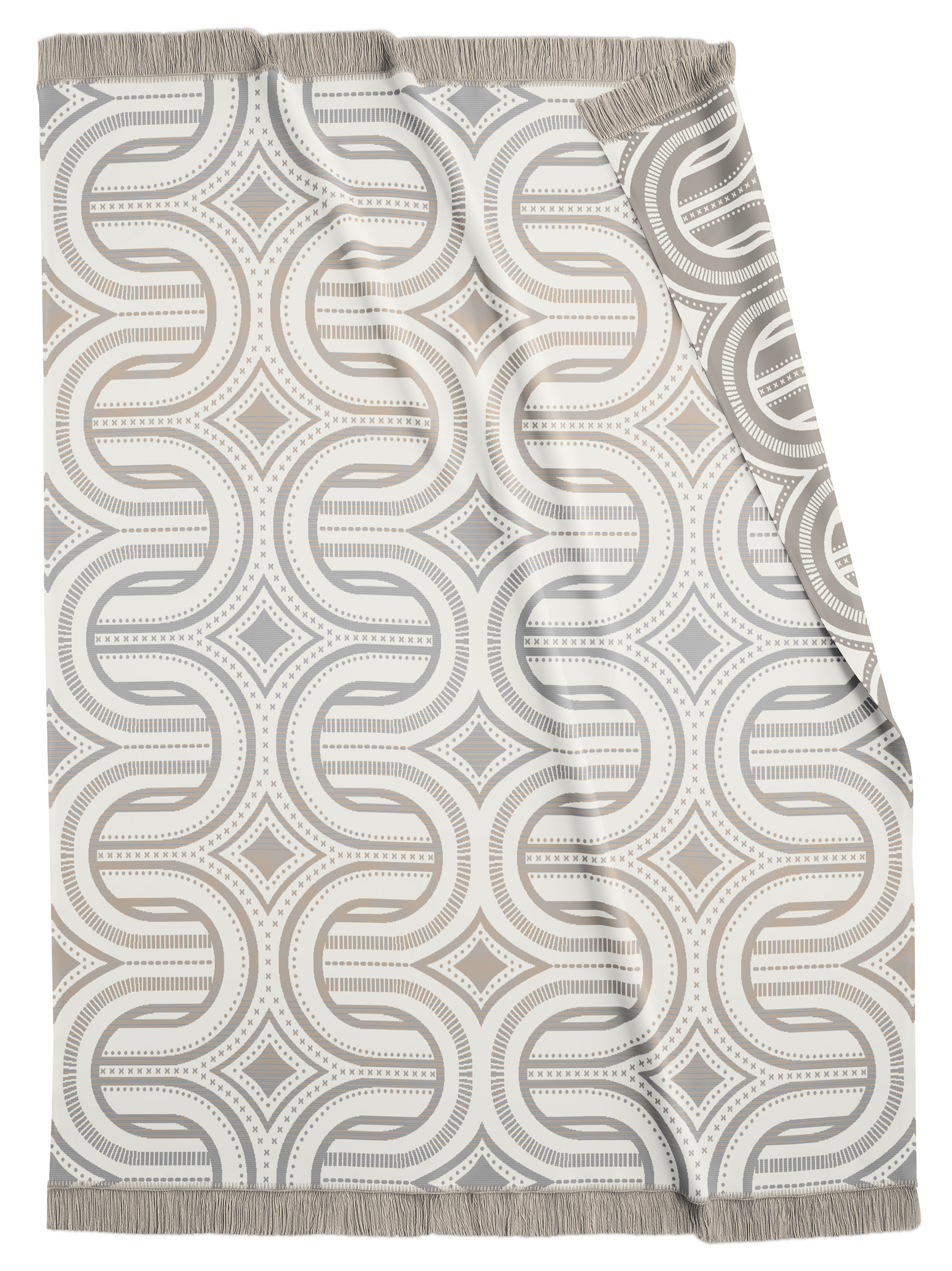 Wohndecke Raw Texture Freisteller wellig mit umegelegter Ecke